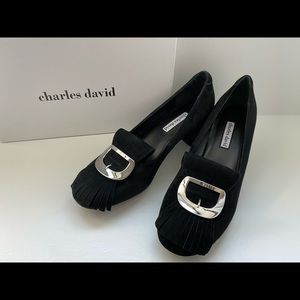 Charles David, court shoes, suede, size 10